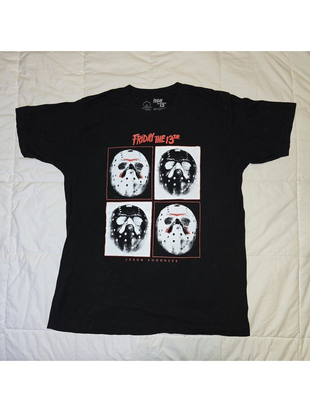 Friday The 13th Jason Voorhees Hockey Mask Horror Slasher Shirt L